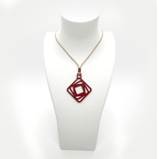 Expansion Necklace - Deep Red