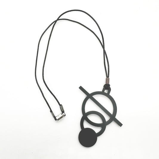 Clock Necklace - Black
