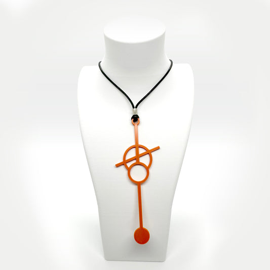 Compass Necklace - Orange