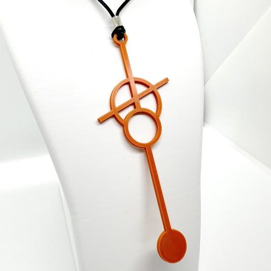 Compass Necklace - Orange