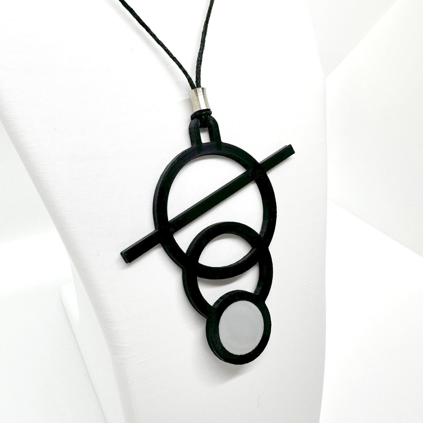 Clock Necklace - Black & White