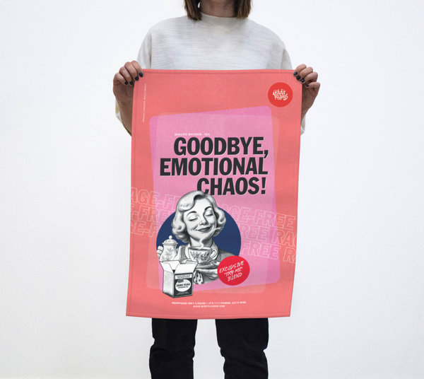 ZeroFcks (Emotional Chaos) - Tea Towel