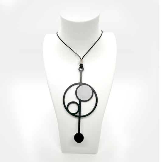Pendulum Necklace - Black and White