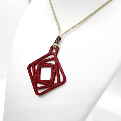 Expansion Necklace - Deep Red