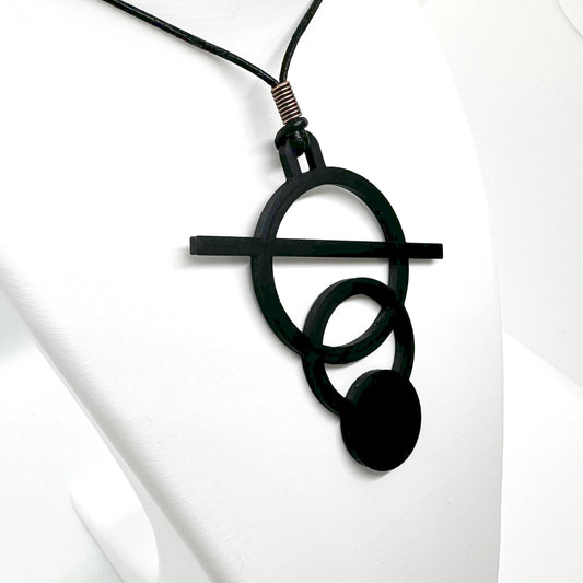 Clock Necklace - Black