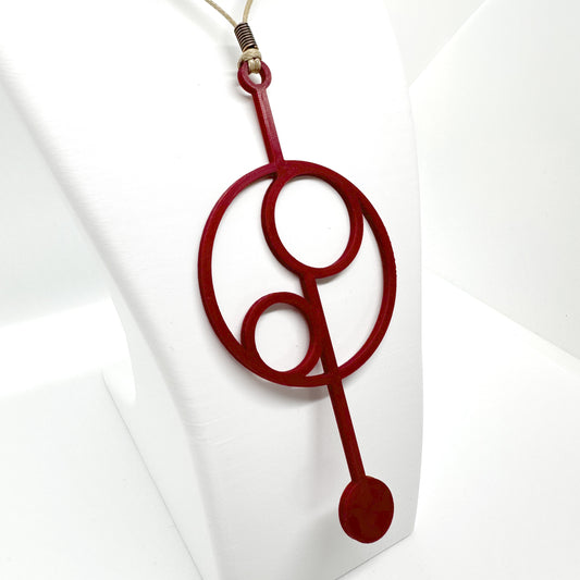 Pendulum Necklace Wire - Deep Red