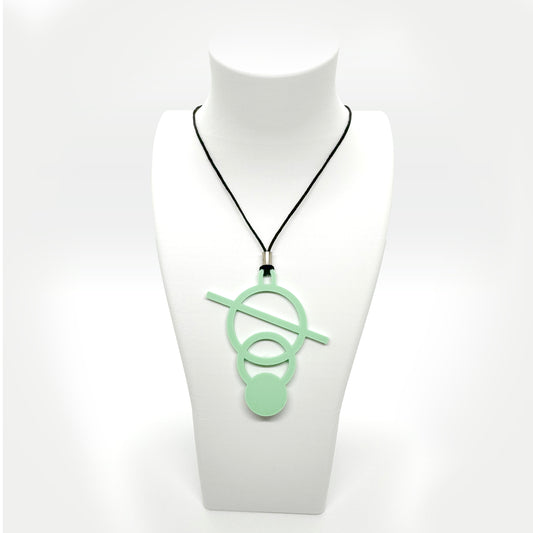 Clock Necklace - Mint
