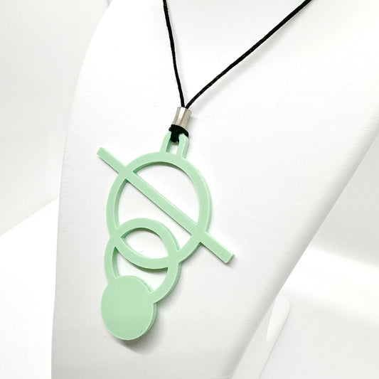 Clock Necklace - Mint