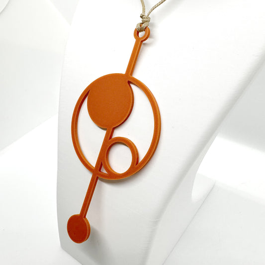 Pendulum Necklace Bold - White
